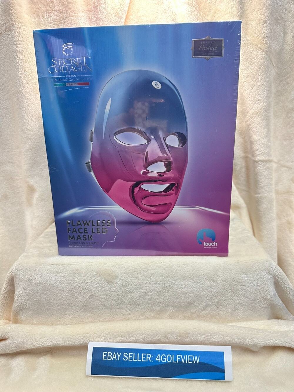 NEW SEALED BOX - Secret Collagen Flawless Face LED Cordless Mask (7 LED Colors)